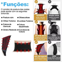 Gilet correcteur de posture lombaire renforcé avec sangle de soutien dorsal réglable, attelle dorsale et étireur de cou