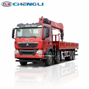 รถบรรทุกติดเครนไฮดรอลิก HOWO 8x4 14 ตัน สำหรับงานก่อสร้าง ยกของ และขนส่งสินค้า - Product Image 5