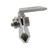 Pince solaire professionnelle pour toit métallique en forme de losange - Support de montage en aluminium sans perçage pour panneau photovoltaïque