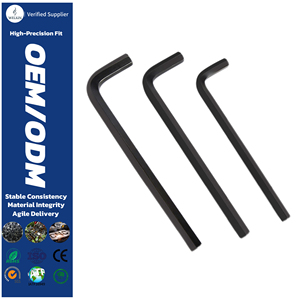 Blackened Finish Allen Wrench Set High Torque Alloy Metal Short Arm Hex <b>Key</b> Automotive Repair Workshop Component Spare Part - Product Image 1