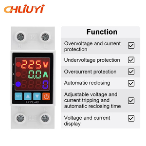 Oferta Especial: Regulador de Voltaje Automático Digital de 40A 220V, Monofásico, 6kVA, con Pantalla Digital, Protector de Sobrevoltaje/Bajo Voltaje, para Riel DIN - Product Image 1