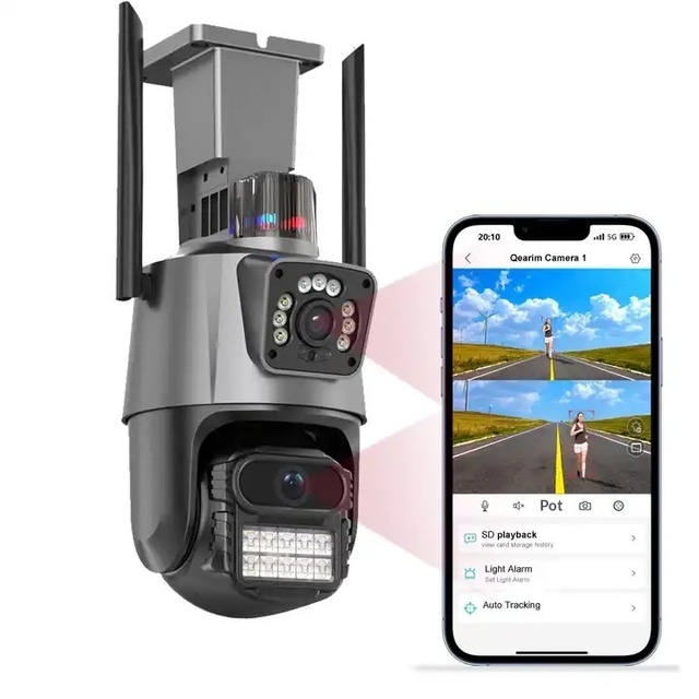 P11 V380 Pro Outdoor V380pro 4MP Wifi Dual Lens Human Detection Camera System Waterproof Network CCTV Bullet PTZ Wifi Camera