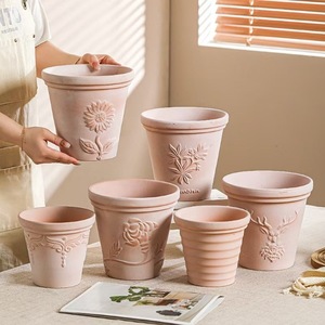 <span class=keywords><strong>Pot</strong></span> de fleurs <span class=keywords><strong>en</strong></span> céramique respirant rouge terre cuite pour plantes succulentes et verdure, jardinière artistique de style romain vintage pour cour, fabriqué <span class=keywords><strong>en</strong></span> Chine - Product Image 3