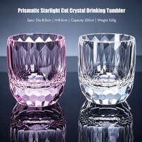 Elegante Vaso de Whisky de Cristal, Diseño Geométrico de Diamante Único, para Beber en Casa o en el Bar