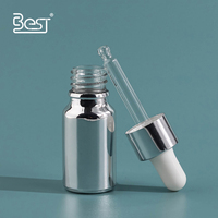 Vente Flash Hot Pick 10 ml 20 ml 30 ml Bouteille d'huile essentielle en verre plaqué argent avec compte-gouttes en aluminium