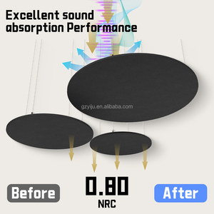Großhandel kreisförmige Polyester faser Schalla bsor bierende Brett decke Moderne Design-Decke für Büro wohnungen - Product Image 4