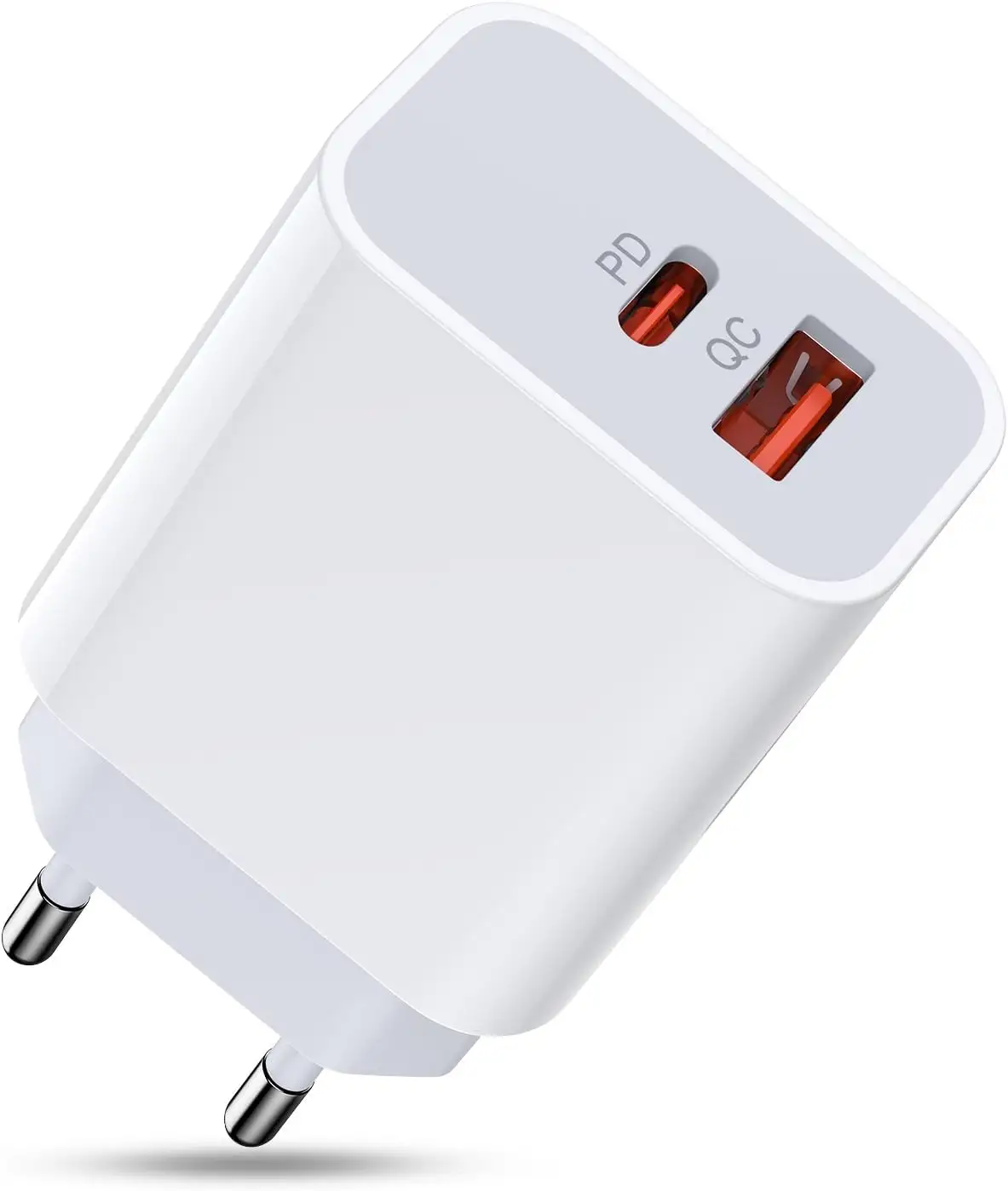 USB C Charger 20Wพอร์ตคู่PD 3.0 อะแดปเตอร์สําหรับiPhone Max Galaxy Pixel 4/3 iPad/iPad MiniประเภทC Fast PDผนังชาร์จ