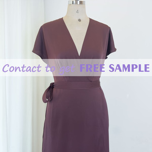 Abbigliamento per adolescenti firmato abito nero avvolgente personalizzato da donna abiti da sera con maniche <span class=keywords><strong>vestaglia</strong></span> per damigella d'onore - Product Image 3