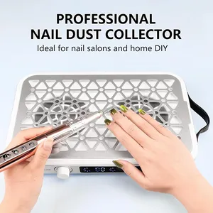 Professional Nail Dust Collector extractor de polvo para unas with 2 Turbo Powerful Fans 1600PA Portable 10 <b>Speeds</b> Nail Vacuum - Product Image 6