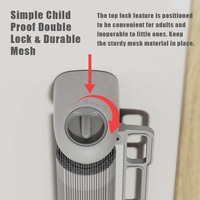 Probebi porte de sécurité pour bébé en maille de portes d'escalier porte de sécurité pour bébé rétractable pour enfant et enfant