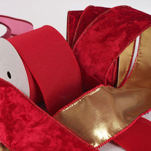 Cintas de satén navideñas de 25 mm con estampado de copos de nieve, cinta decorativa para envolver regalos, manualidades navideñas y la elaboración de lazos. - Product Image 3