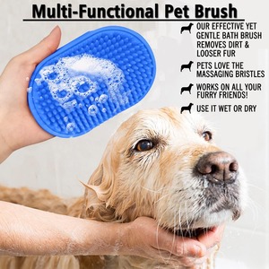 <span class=keywords><strong>Brosse</strong></span> de bain <span class=keywords><strong>pour</strong></span> animaux de compagnie, <span class=keywords><strong>brosse</strong></span> de massage en silicone souple <span class=keywords><strong>pour</strong></span> chiens et chats, outil de toilettage à poignée réglable <span class=keywords><strong>pour</strong></span> la perte de poils, sans BPA - Product Image 4