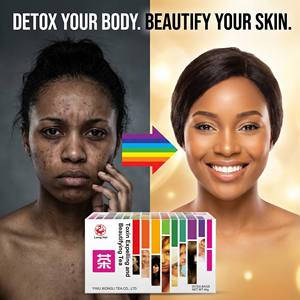 Tè esaltante della bellezza Long Hai per l'esuriazione delle tossine, 20 bustine da 40g |   Tè Detox Naturale per la Bellezza della Pelle e Schiarimento Cutaneo Africa OEM - Product Image 2