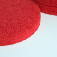 Tampon abrasif non tissé rouge rond de 7 pouces pour machine à nettoyer et polir les sols, nettoyage commercial des surfaces de sol