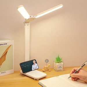 Support de téléphone portable avec lampe d'étude LED à double tête, protection oculaire, intensité réglable - Product Image 2