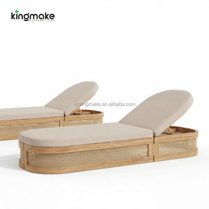 Set di Mobili da Esterno in Alluminio <span class=keywords><strong>per</strong></span> Spiaggia, Lettini Prendisole Regolabili Impermeabili con Cuscini - Product Image 6