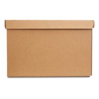 Boîte de rangement de bureau en papier kraft brun imprimée sur mesure avec poignée pour l'organisation des dossiers et des fournitures de bureau