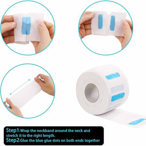 공장 도매 일회용 목 롤 종이 여러 가지 빛깔의 목 보호 주름 방수 목 스트립 종이 이발사 - Product Image 3