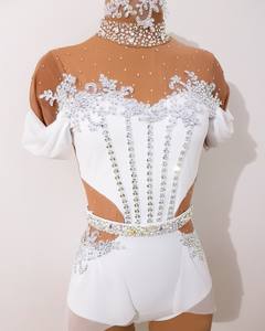 Elegante abito da danza lirica stampato con strass Performance da palcoscenico indossare body produttore diretto per la danza - Product Image 3