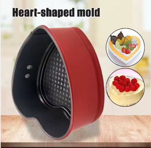 Torta per uso domestico a forma di cuore Mini Cheesecake Pan rotondo da 4 pollici stampo per torte - Product Image 3