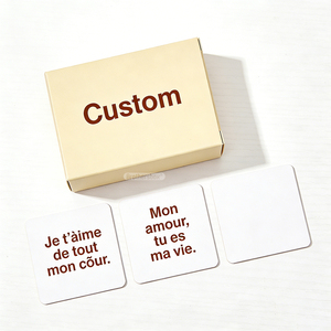 Jeux <span class=keywords><strong>de</strong></span> cartes familiaux personnalisés en langue espagnole, dialogue entre <span class=keywords><strong>deux</strong></span> <span class=keywords><strong>personnes</strong></span>, couples, matériau papier avec support - Product Image 2