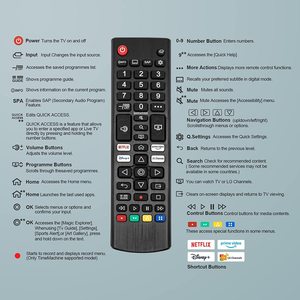 NOUVELLE télécommande AKB75375604 compatible avec les téléviseurs SMART <span class=keywords><strong>LG</strong></span>, LED, <span class=keywords><strong>OLED</strong></span>, LCD, Webos <span class=keywords><strong>4K</strong></span>, 8K, UHD - Product Image 6