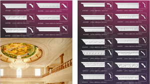 <span class=keywords><strong>Corniche</strong></span> de plafond pour <span class=keywords><strong>restaurant</strong></span> en polyuréthane gaufré européen, série A161, légère et facile à installer, directement de l'usine - Product Image 6