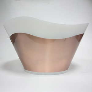 China Factory Made New Big Capacity <strong>Silver</strong> Gold Round Metal Glowing <strong>Ice</strong> <strong>Bucket</strong> - Product Image 1