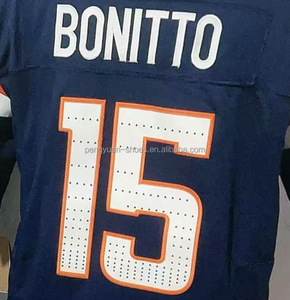 Listo para enviar Bonitto Orange Throwback Camiseta de fútbol americano cosida de la mejor calidad - Product Image 3