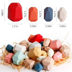 Source Nhà Sản Xuất Bán Trực Tiếp Khối Giáo Dục Màu Sắc Cho Trẻ Em Đồ Chơi Xếp Đá Đá Gỗ Xuyên Biên Giới - Product Image 3