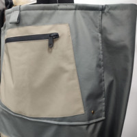 Waders de pêche imperméables et respirants à 5 couches avec fermeture éclair sur le devant et pieds en chaussette pour la pêche à la mouche