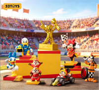 Lot de 12 boîtes en gros 52toys Dis-nei Mickey Friends F1 Track Adventure Series Boîte Mystère Blind Box Figurines de Collection Jouets d'Anniversaire pour Enfants