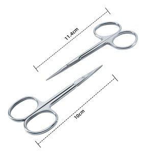 Tijeras de acero inoxidable curvo para manicura y cutículas, para belleza y corte de pelo de cejas, personalizadas, profesionales, para hombres y mujeres - Product Image 2