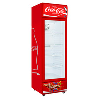 Réfrigérateur commercial à porte simple verticale en verre, vitrine Coca-Cola, congélateur pour boissons, réfrigérateur