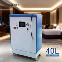 Générateur d'oxygène commercial AERTI avec écran tactile LCD en métal, 40L, pour hôtel Plateau