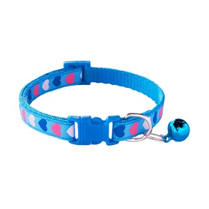 Parche impreso de amor de tres colores de fábrica, Collar para mascotas, estilo campana, collar de gato de poliéster, accesorios para caminar al aire libre para mascotas, proveedores - Product Image 4