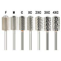 Fraise à ongles en carbure de tungstène de haute qualité, outil de manucure et pédicure sécurisé, grande fraise cylindrique, vente en gros, logo personnalisé, fraise à ongles 4XC
