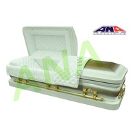 Ataúd y ataúd funerario de madera y metal del nuevo diseño del estilo estadounidense de la venta caliente de ANA