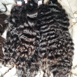 Prix de gros usine 100% Cheveux vierges bruts indiens bouclés, ondulés naturels, ondulés profonds, lisses, en lots - Product Image 3