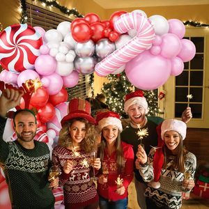 Kit <span class=keywords><strong>de</strong></span> Arco <span class=keywords><strong>de</strong></span> Guirnalda <span class=keywords><strong>de</strong></span> Globos Navideños Rosa, Rojo y <span class=keywords><strong>Blanco</strong></span> con Globo <span class=keywords><strong>de</strong></span> Papel <span class=keywords><strong>de</strong></span> Aluminio con Diseño <span class=keywords><strong>de</strong></span> Bastón <span class=keywords><strong>de</strong></span> Caramelo, Globo Rojo, Rosa y Plateado para Fiesta <span class=keywords><strong>de</strong></span> Navidad - Product Image 3