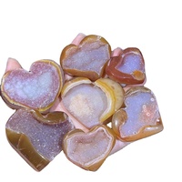 Carneliana rode agaat geode druzy hartvormige gepolijste kristallen palmsteentje liefde helende kristallen decoratie & Valentijnscadeau