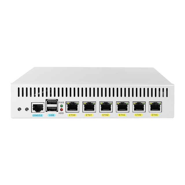 6LAN Firewall Pfsense VPN Intel Atom D525 Network Security Appliance Router PC 2USB2.0 1COM 1VGA FAN 1u Router Firewall Function