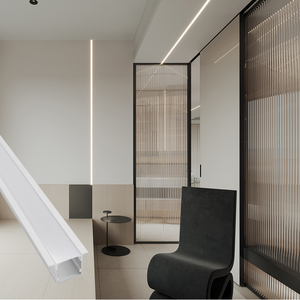 Profil <span class=keywords><strong>Led</strong></span> noir 2020A profilé en alliage d'aluminium 6063 encastré plafond en béton a mené la lumière linéaire - Product Image 5