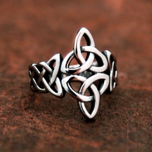 yunnique Celtic Knot Stainless Steel <b>Ring</b> Unisex Fashion Jewelry Gift <b>Size</b> 7 To 13 - Product Image 1