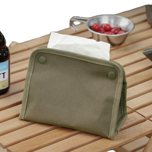 Pochette en toile pour boîte à mouchoirs, sac de rangement pour pique-nique en plein air, vert, support de mouchoirs portable pour voiture, maison, bureau - Product Image 1