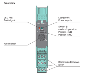 Pepperl+Fuchss KFD2-EB2.R4A.B Redundant Power Feed Module 20-30VDC Rail Fault <b>Relay</b> for K-system Intrinsic Safety Barrier - Product Image 6