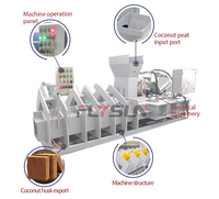 Ligne de production personnalisée de substrat de culture en tourbe de coco hydraulique, machine de traitement de blocs nutritifs en coco pour semis de fleurs