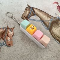 Testeur d'axe de clavier mécanique 4 touches, porte-clés en plastique Macaron, porte-clés jouet, porte-clés personnalisé