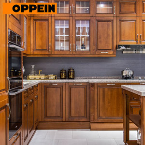 Juego <span class=keywords><strong>de</strong></span> Gabinetes <span class=keywords><strong>de</strong></span> <span class=keywords><strong>Cocina</strong></span> Modulares Completos <span class=keywords><strong>de</strong></span> Madera Sólida con <span class=keywords><strong>Electrodomésticos</strong></span>, Diseño Tradicional Moderno, Fregadero Incluido, Origen Guangzhou - Product Image 4