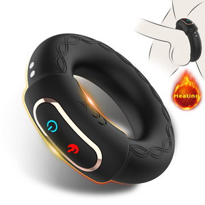 Cincin penis pemanas untuk pria cincin penis silikon isi ulang untuk mainan seks ereksi keras dan panjang untuk pasangan pemijat kontol - Product Image 1